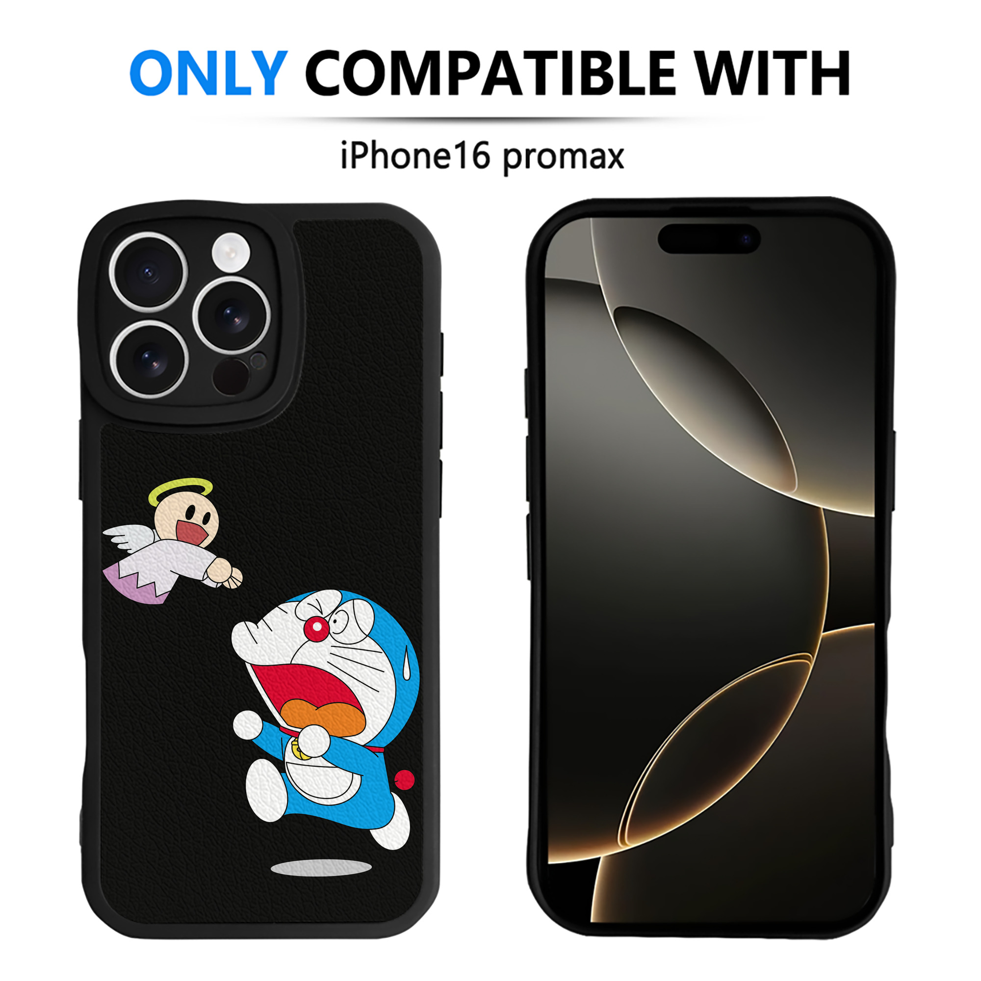 （画像用） ドラえもん Doraemon 【iPhone 16シリーズ対応】シリコンスマホケース（レザー調） 材質：シリコン